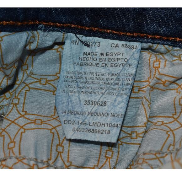 Lee Modern Series Curvy Fit Boot Cut Women's 14 Medium Distressed Denim Jeans - Picture 6 of 8